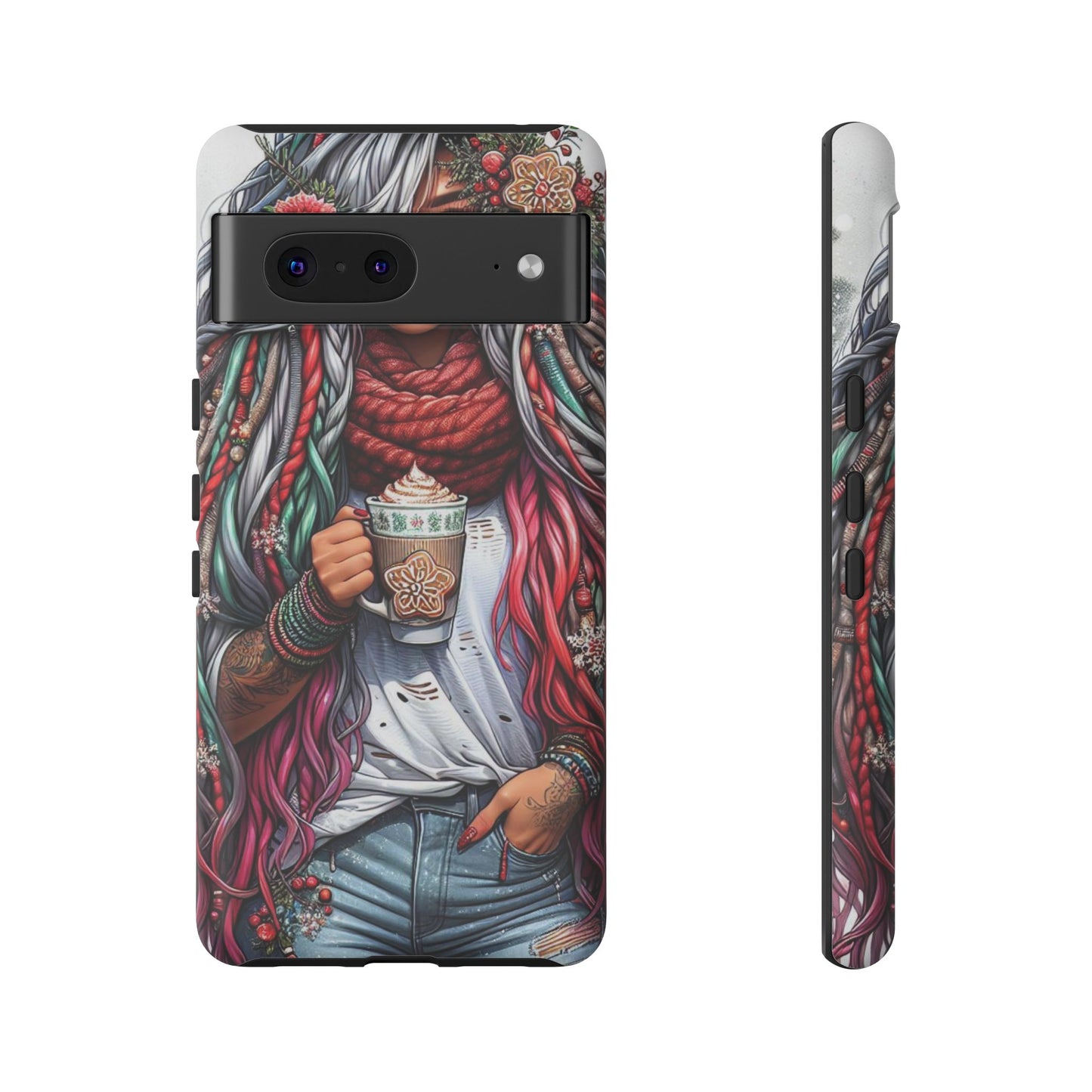 Boho Winter Queen – Cozy Dreads & Holiday Vibes Mobile Cover
