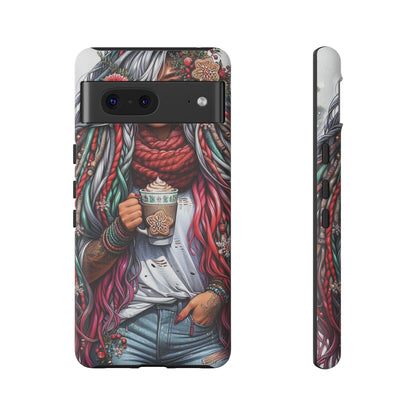 Boho Winter Queen – Cozy Dreads & Holiday Vibes Mobile Cover