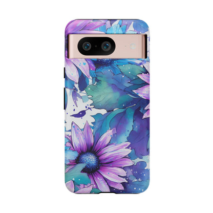 Dreamy Blue & Purple Floral Watercolor Mobile Case