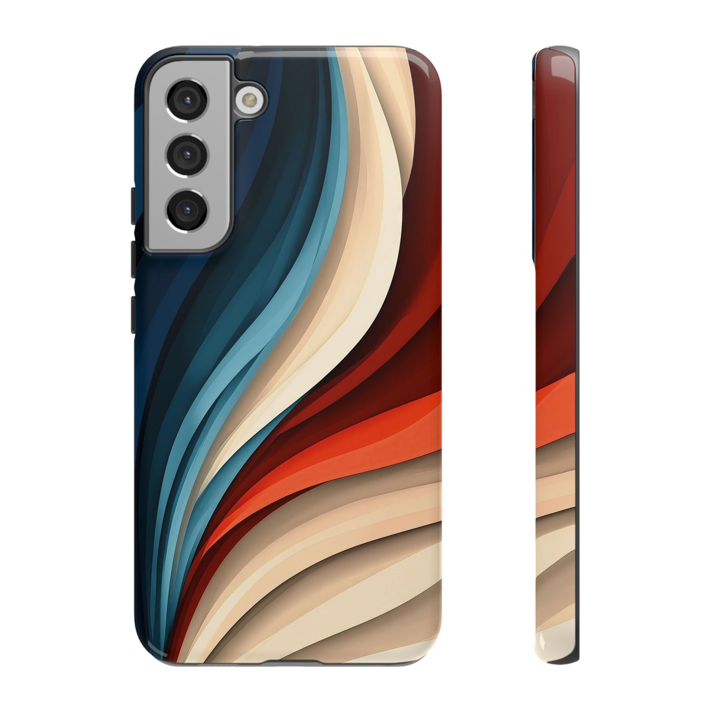 Velvet Waves – Abstract Flow Phone Case for iPhone, Samsung & Pixel
