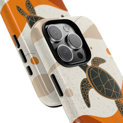 Flow of the Tide: Abstract Turtle Drift Phone Case for iPhone, Samsung & Pixel