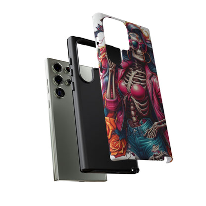 Neon Bones – Retro Skeleton & Vibrant Punk Aesthetic Mobile Cover