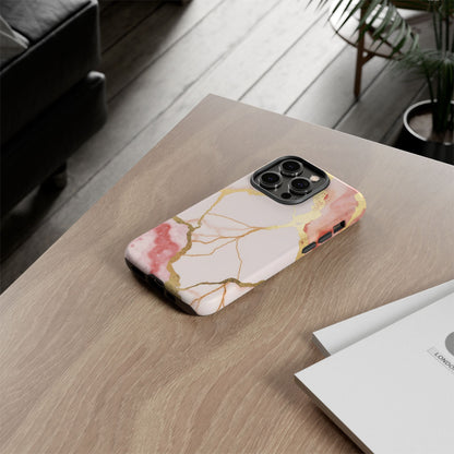 Beautiful Pink Minimal Marble Case Design