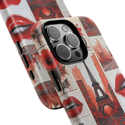 Red Lips & Eiffel Tower Phone Case