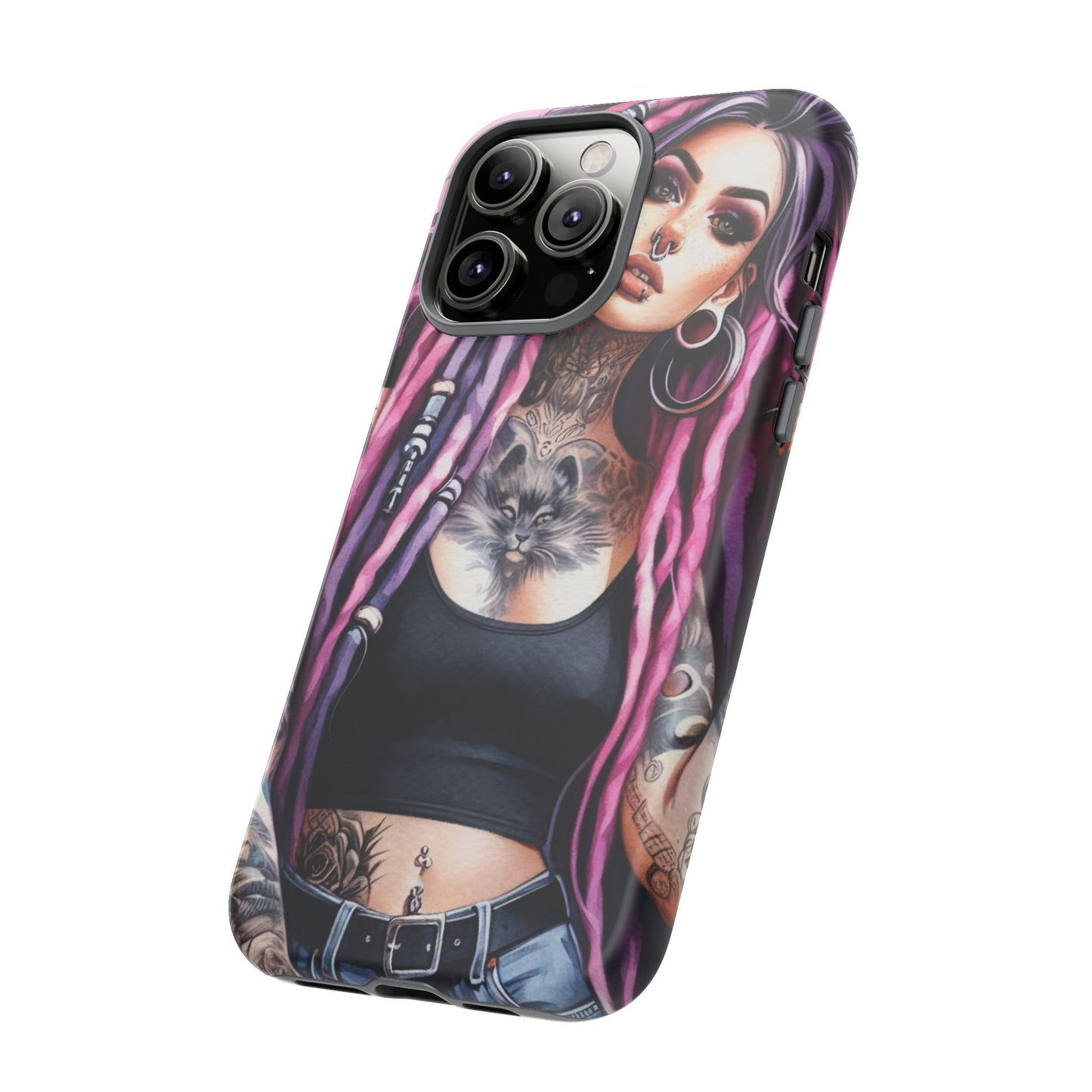 Tattooed Rebel – Gothic Cat Spirit Mobile Cover