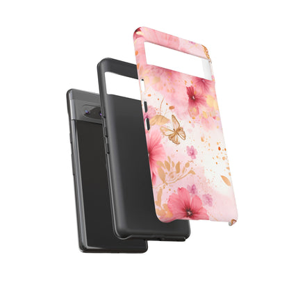 Blush Elegance Floral Mobile Case