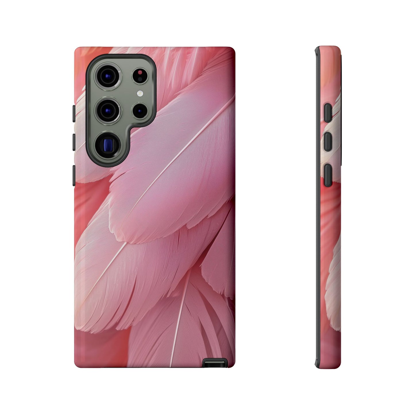 Blush Flamingo Feather Phone Case for iPhone, Samsung & Google Pixel