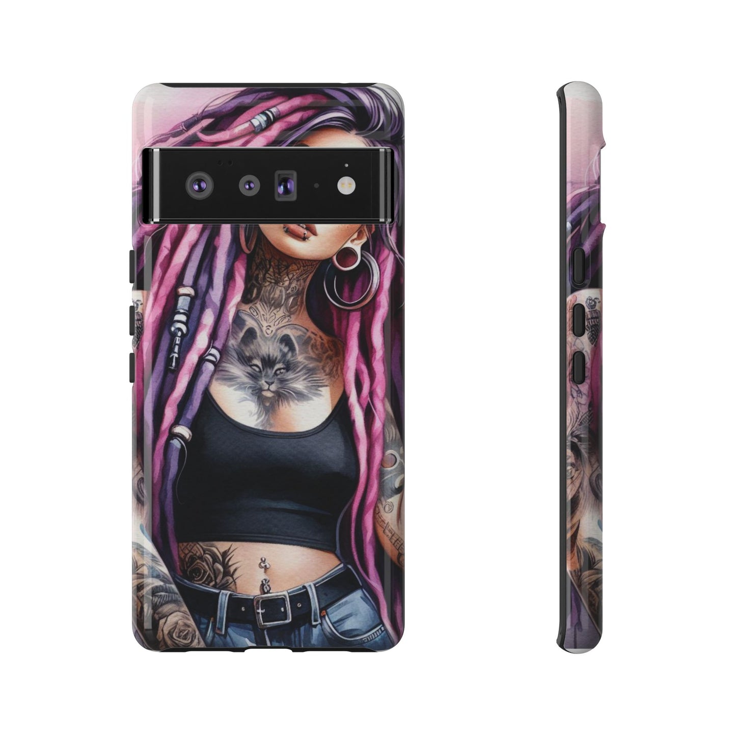 Tattooed Rebel – Gothic Cat Spirit Mobile Cover