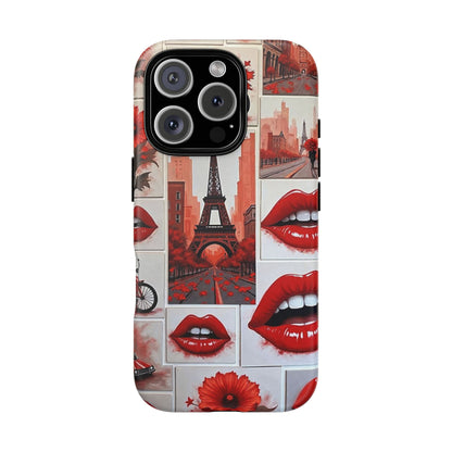 Red Lips & Eiffel Tower Phone Case