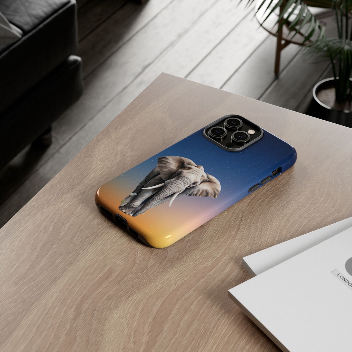 Celestial Elephant Mobile Cover – Dreamy Night Sky Aesthetic