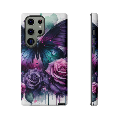 Mystic Bloom – Vibrant Butterfly & Rose Art Mobile Cover