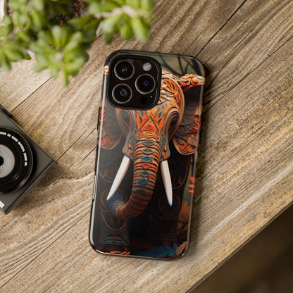 Elegant Artistic Elephant Mobile Cover – Intricate Paper-Cut Design