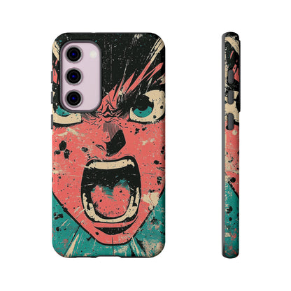 Rage Unleashed | Retro Scream Manga Phone Case for iPhone, Samsung & Pixel