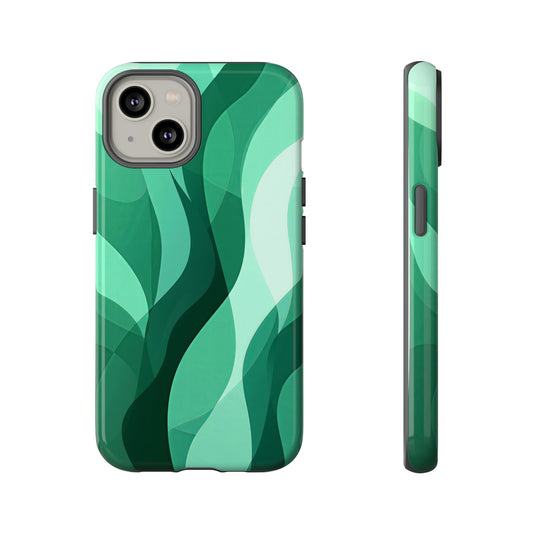 Verdant Flow – Abstract Nature-Inspired Phone Case for iPhone, Samsung & Pixel