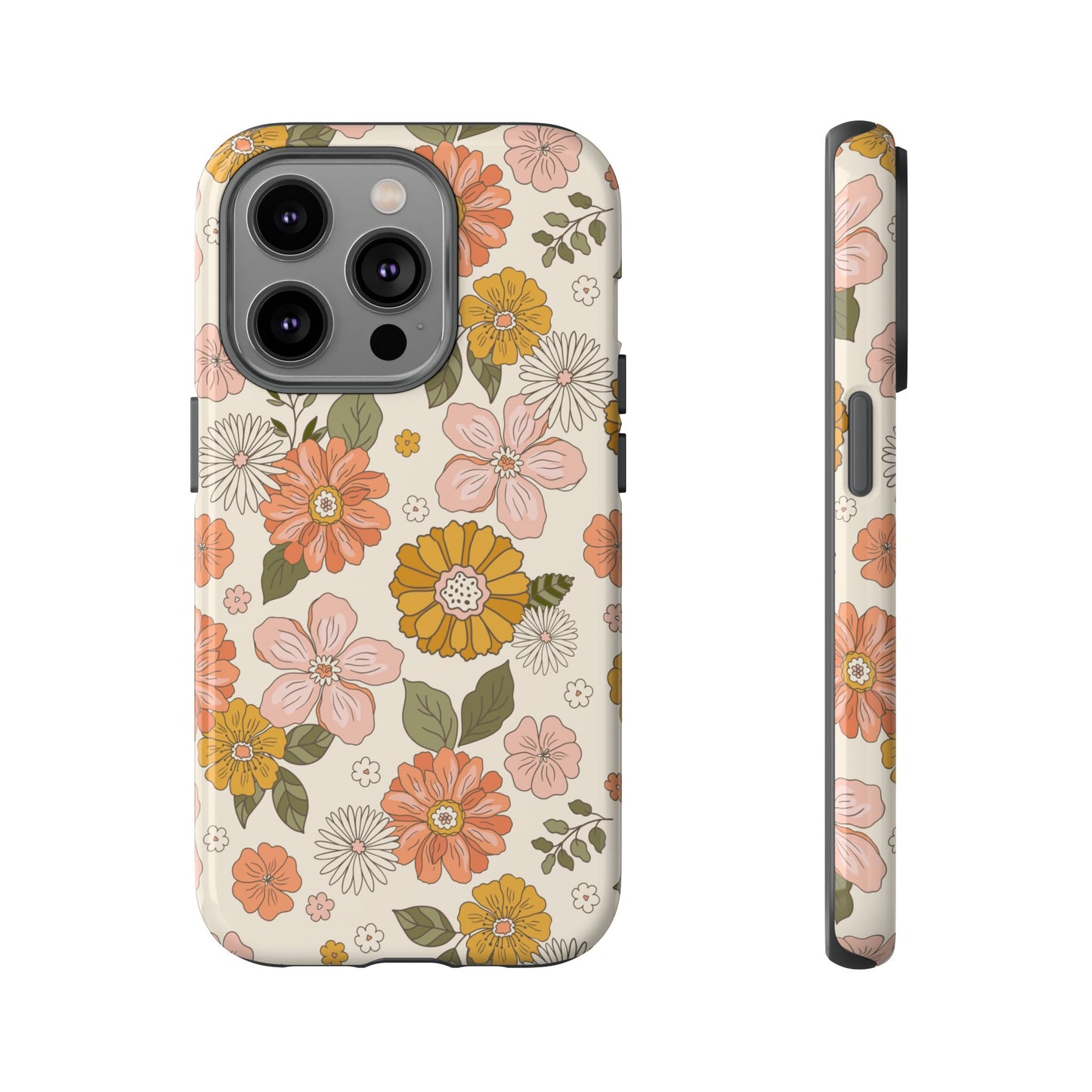 Retro Floral Phone Case - Vintage Aesthetic for iPhone, Samsung & Google Pixel