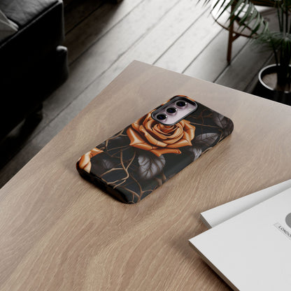 Midnight Gold Rose Mobile Case