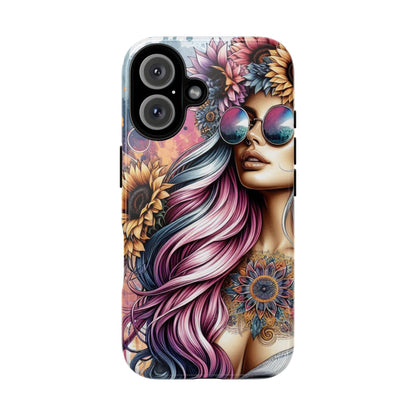 Bohemian Sunflower Queen – Retro Floral Fantasy Mobile Cover