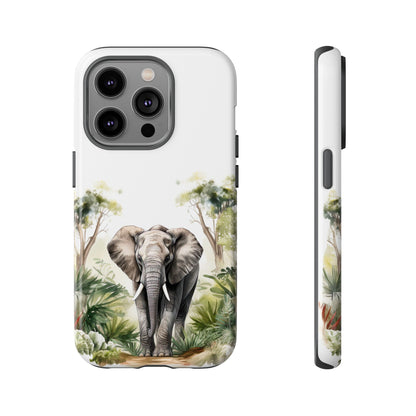 Serene Jungle Elephant Mobile Cover – Watercolor Wildlife Design