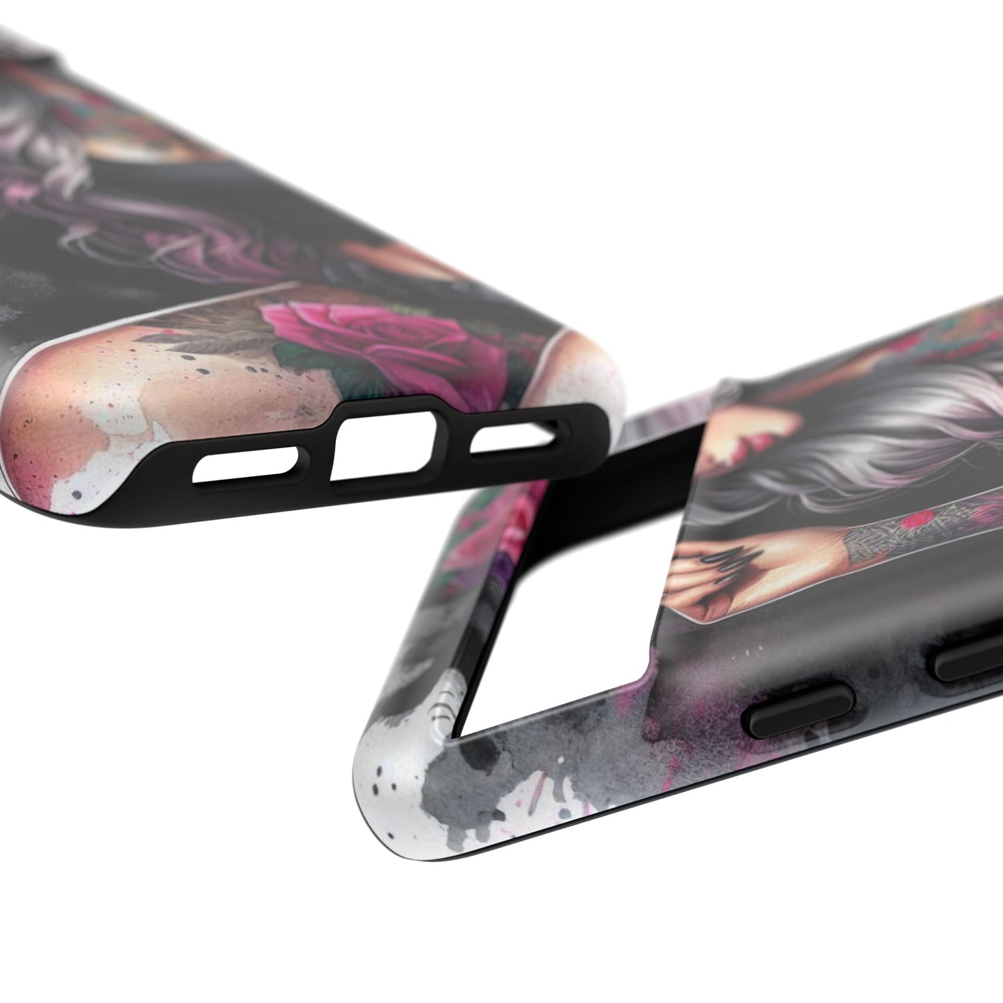Ink & Roses – Edgy Floral Rebel Mobile Cover