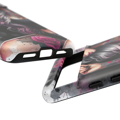 Ink & Roses – Edgy Floral Rebel Mobile Cover