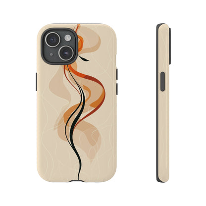Feminine Flame: Abstract Grace Phone Case for iPhone, Samsung & Pixel