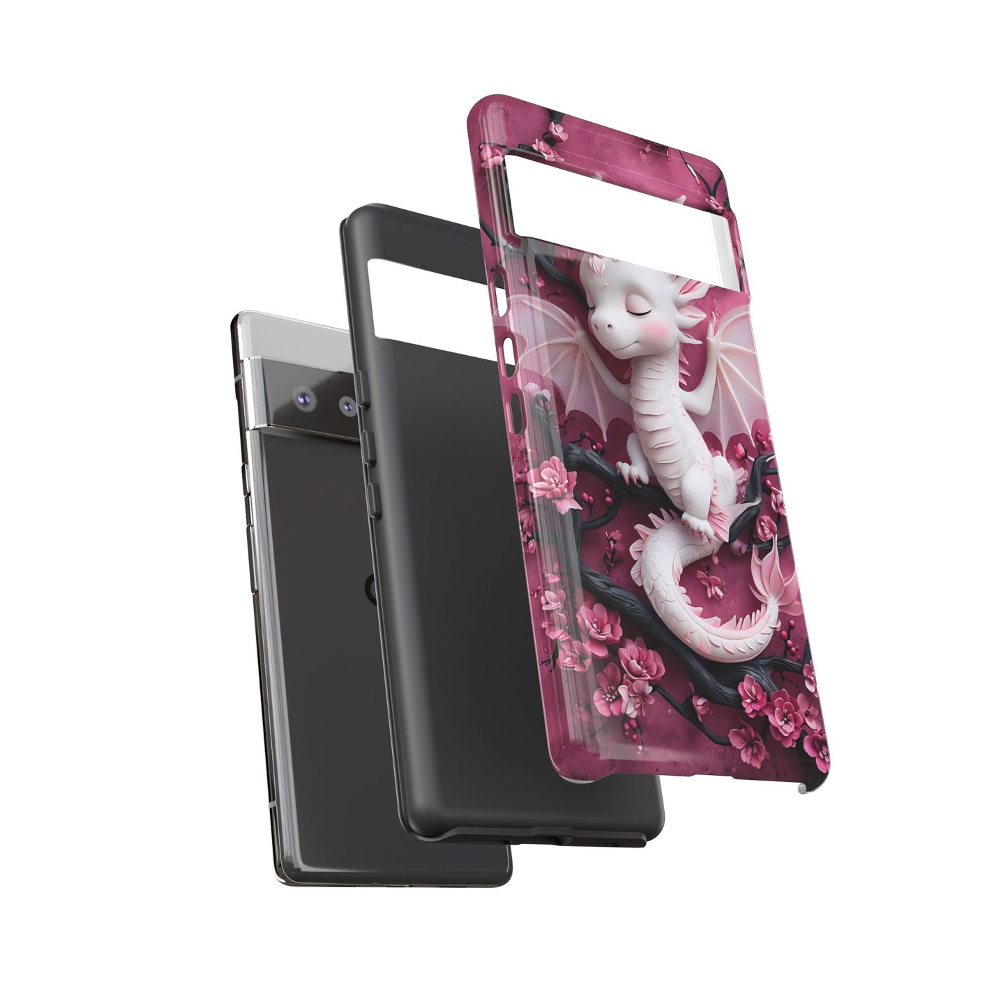 Whimsical 3D Relief Artwork Of A Cute Dragon phone case design