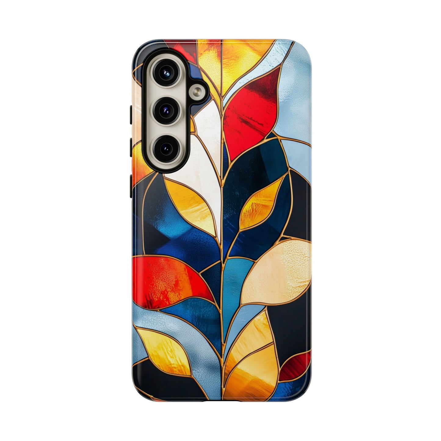 Ember Bloom – Vivid Leaf Mosaic Phone Case for iPhone, Samsung & Pixel