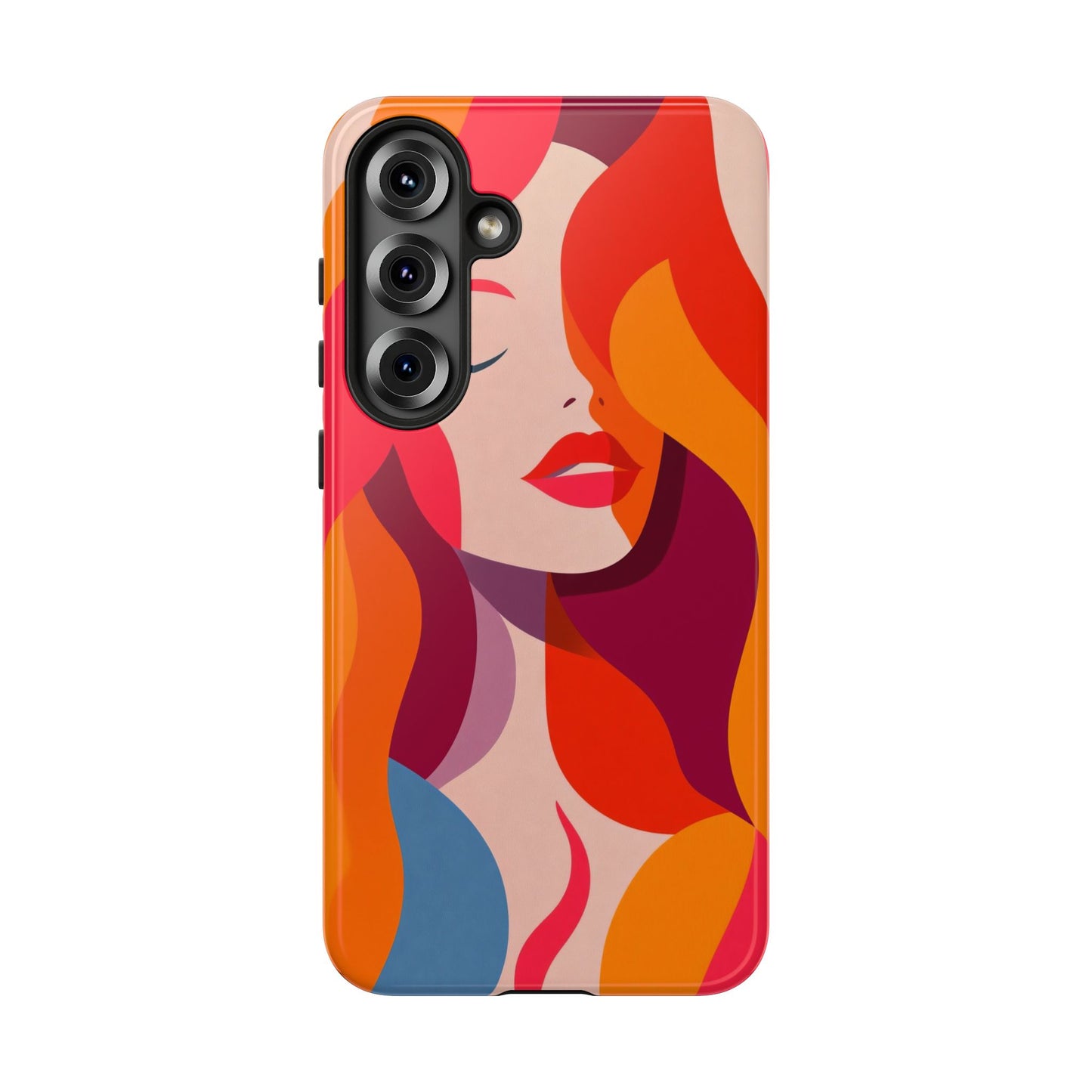 Flame Muse – Abstract Goddess Phone Case for iPhone, Samsung & Pixel