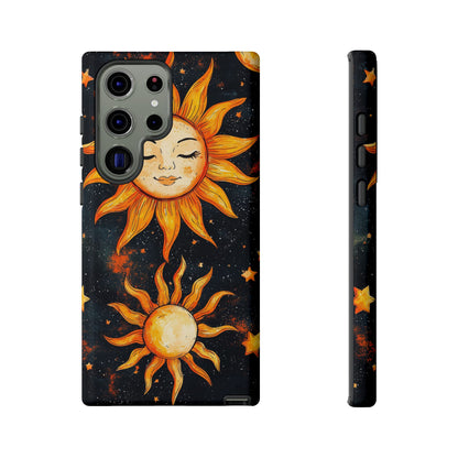 Celestial Sun & Moon Boho Phone Case for iPhone, Pixel & Samsung