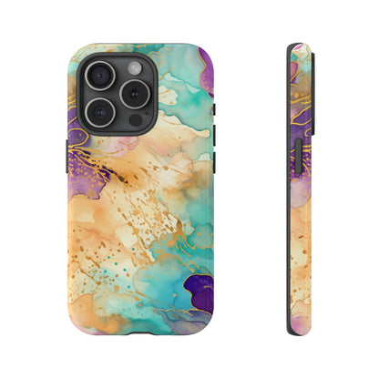 Golden Aura Abstract Watercolor Mobile Case