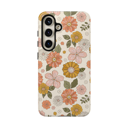 Retro Floral Phone Case - Vintage Aesthetic for iPhone, Samsung & Google Pixel