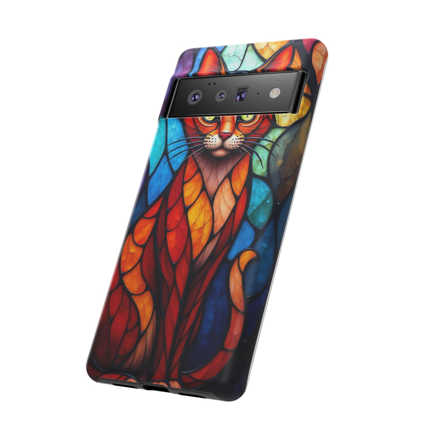 Geometric Cat: Colorful Abstract Portrait