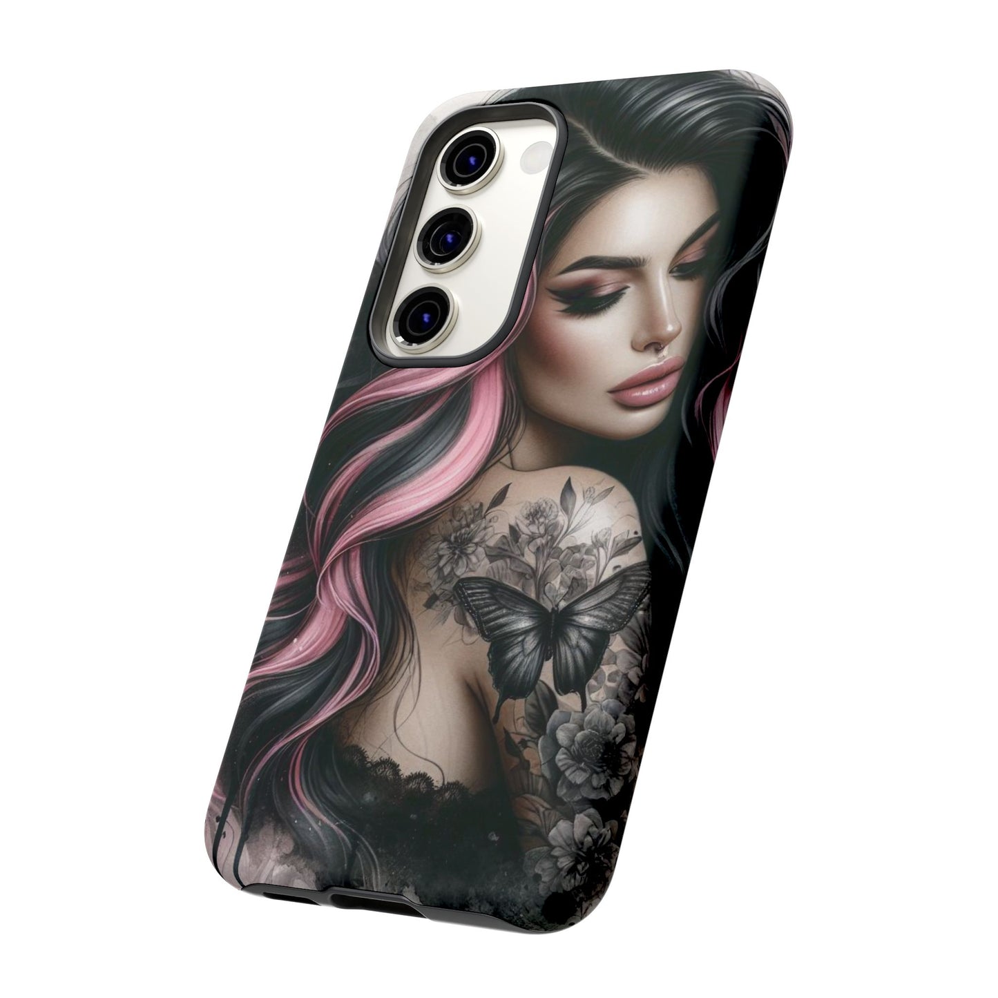 Butterfly Noir – Gothic Beauty & Inked Elegance Mobile Cover