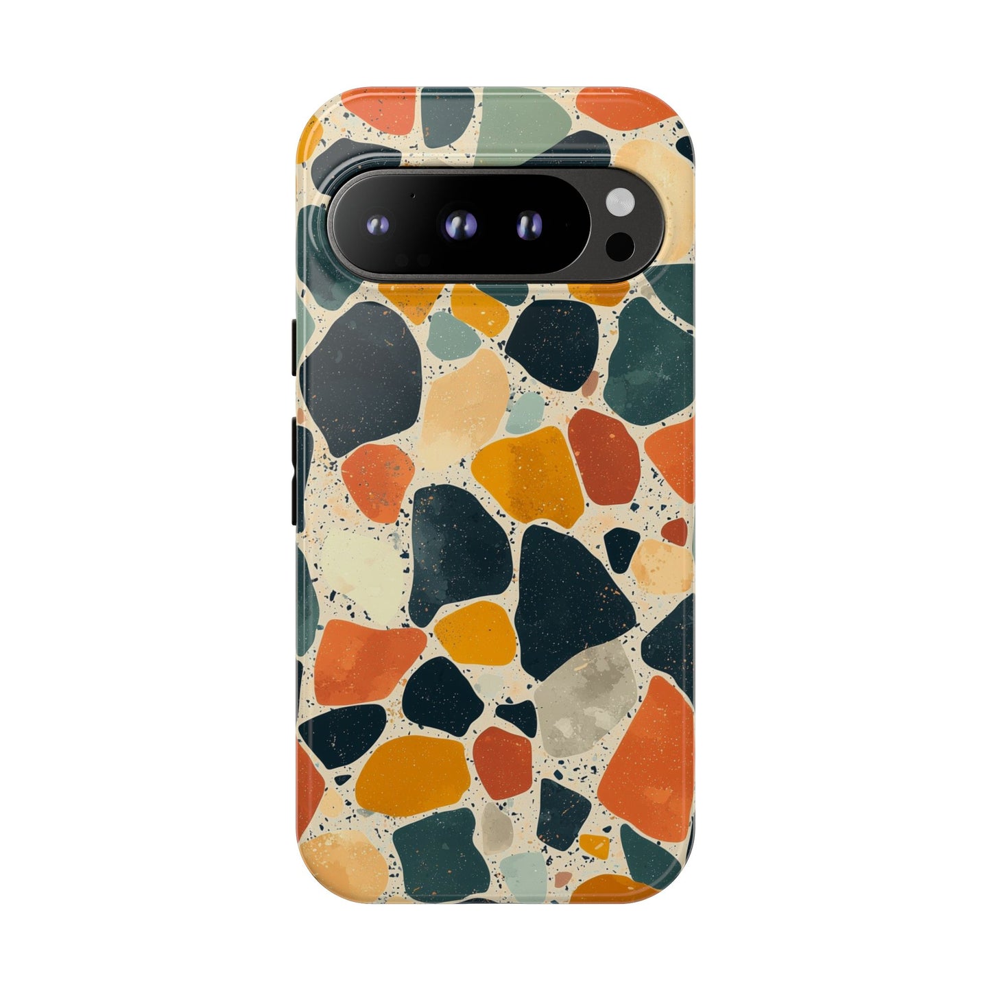 Terracotta & Teal Terrazzo Phone Case for iPhone, google Pixel & Samsung