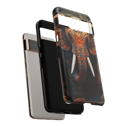 Elegant Artistic Elephant Mobile Cover – Intricate Paper-Cut Design