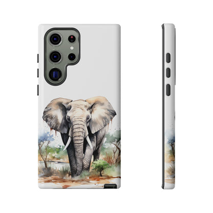 Safari Watercolor Elephant Mobile Cover – Artistic Wildlife Design