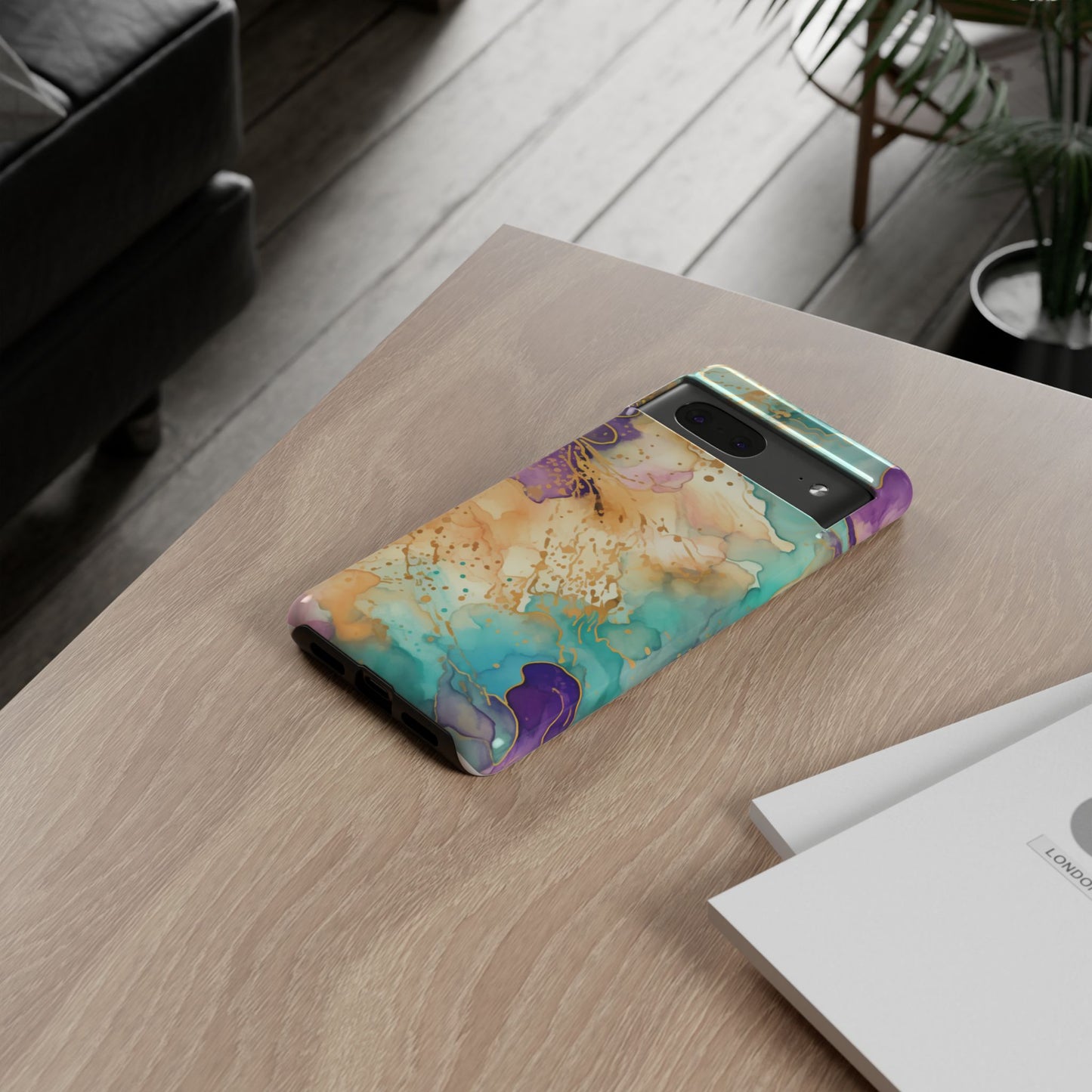 Golden Aura Abstract Watercolor Mobile Case