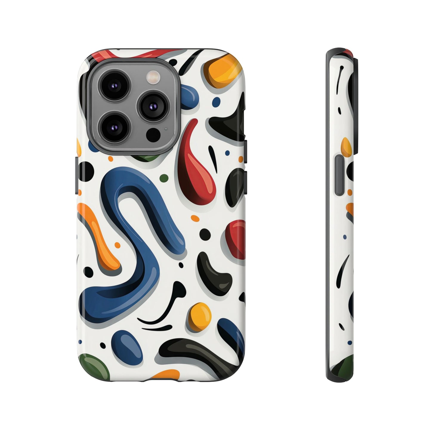 Color Cascade – Glossy Abstract Blob Case for iPhone, Pixel & Samsung