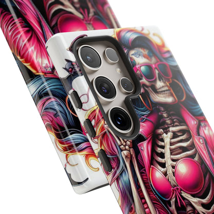 Neon Bones – Retro Skeleton & Vibrant Punk Aesthetic Mobile Cover