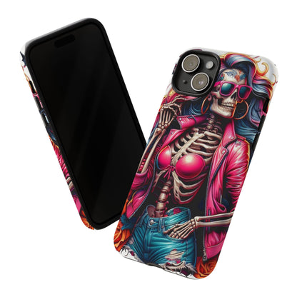 Neon Bones – Retro Skeleton & Vibrant Punk Aesthetic Mobile Cover