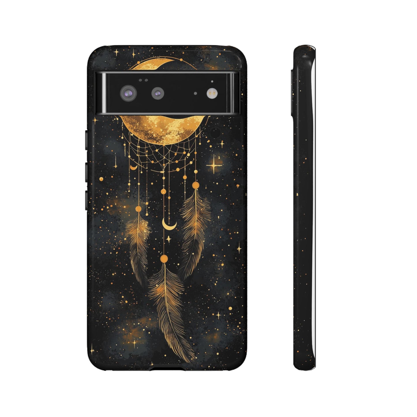 Golden Moon Boho Dreamcatcher Phone Case for iPhone, Pixel & Samsung