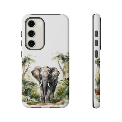 Serene Jungle Elephant Mobile Cover – Watercolor Wildlife Design