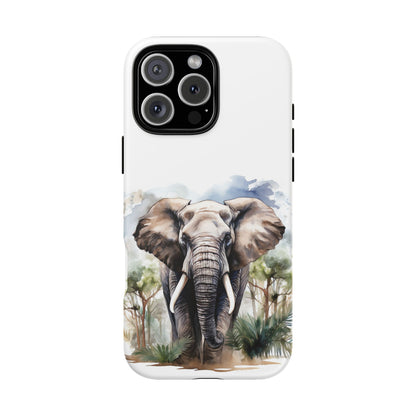 Majestic Watercolor Elephant Mobile Cover – Artistic Wildlife Design