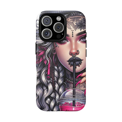 Icy Rebel – Silver Dreads & Edgy Street Chic Mobile Cover