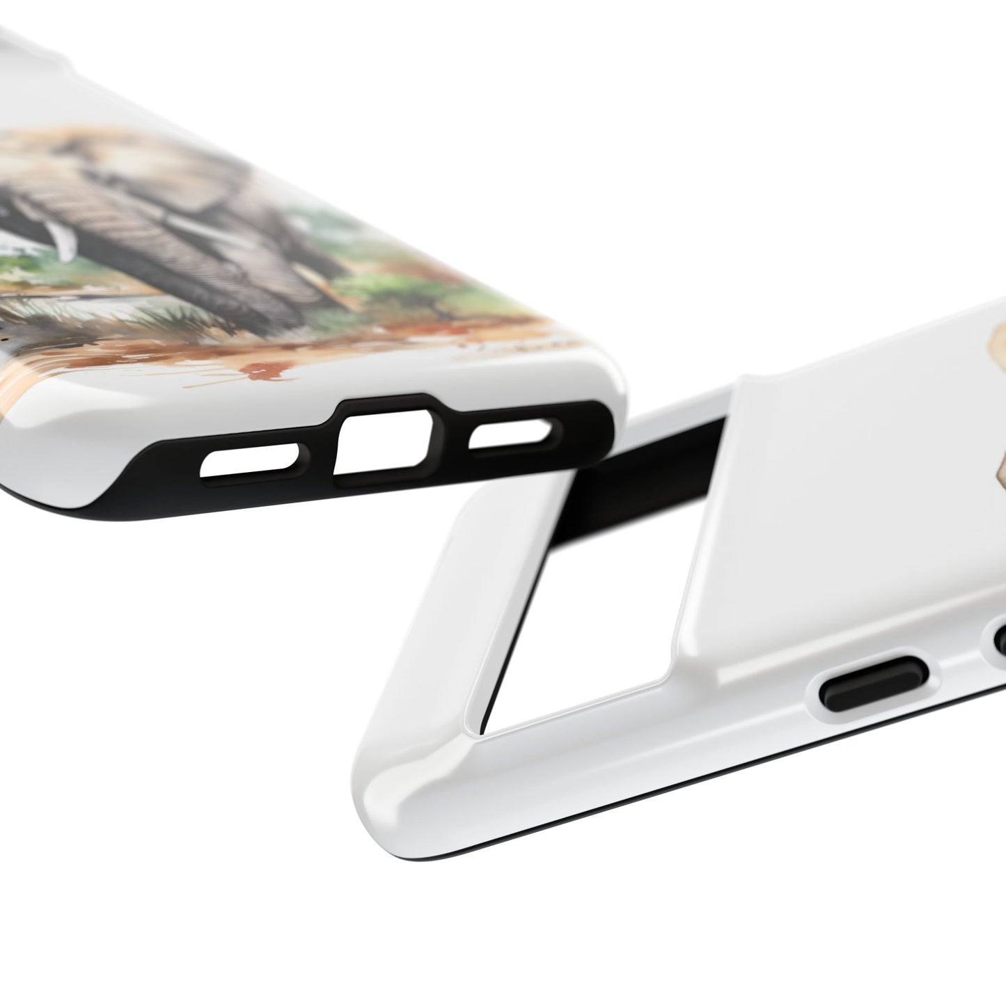 Safari Watercolor Elephant Mobile Cover – Artistic Wildlife Design