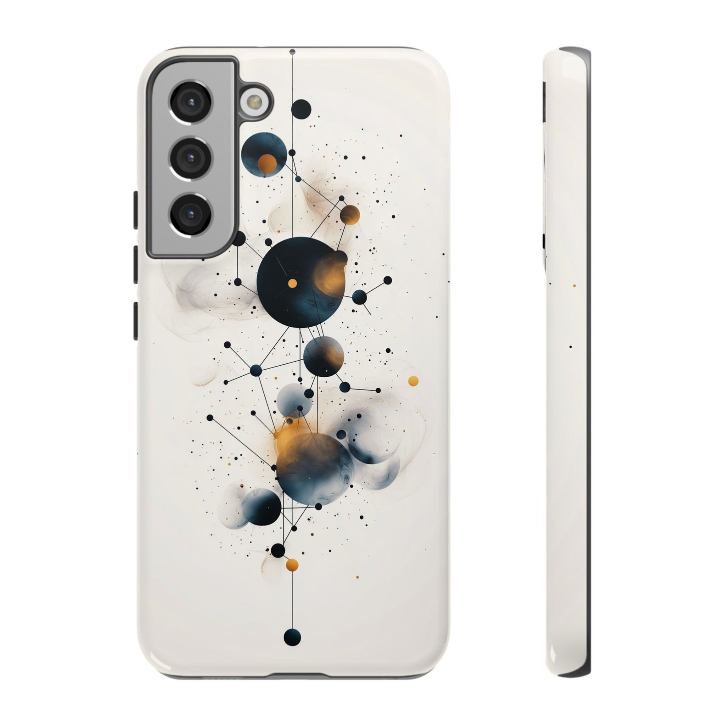 Cosmic Connect – Orbital Geometry Abstract Phone Case for iPhone, Google Pixel, Samsung
