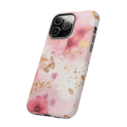 Blush Elegance Floral Mobile Case
