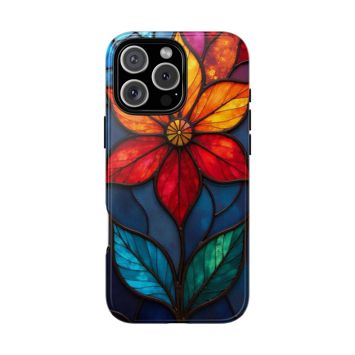 Radiant Blossom: Red and Orange Floral Elegance