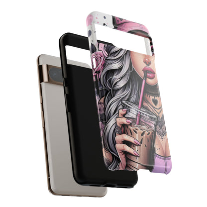 Pink Aesthetic Rebel – Iced Coffee & Inked Beauty Mobile Cover