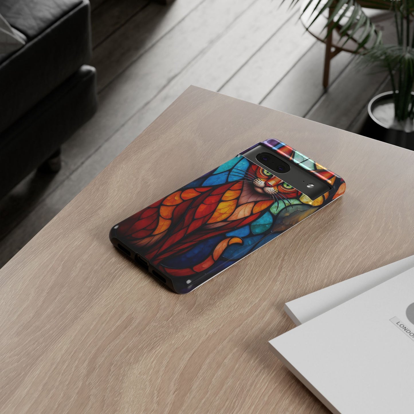 Geometric Cat: Colorful Abstract Portrait
